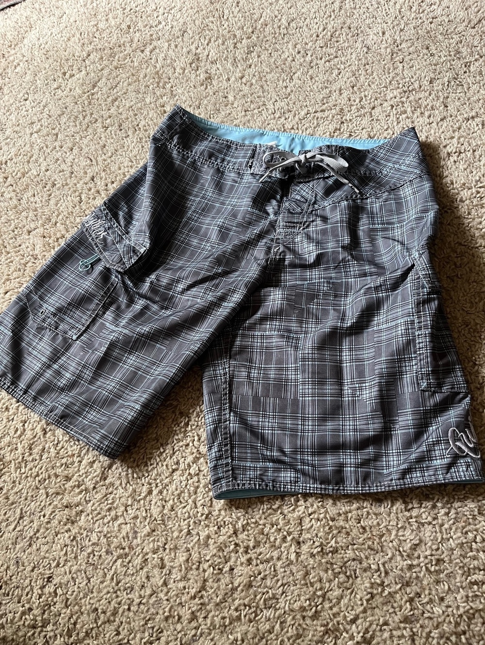 Quiksilver Y2K Men's Plaid Board Shorts Size 32